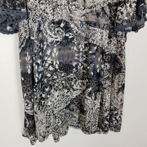 Free People Women Love Birds Tunic Dress Size S Cold Shoulder Short Boho  Mini - Picture 3 of 8
